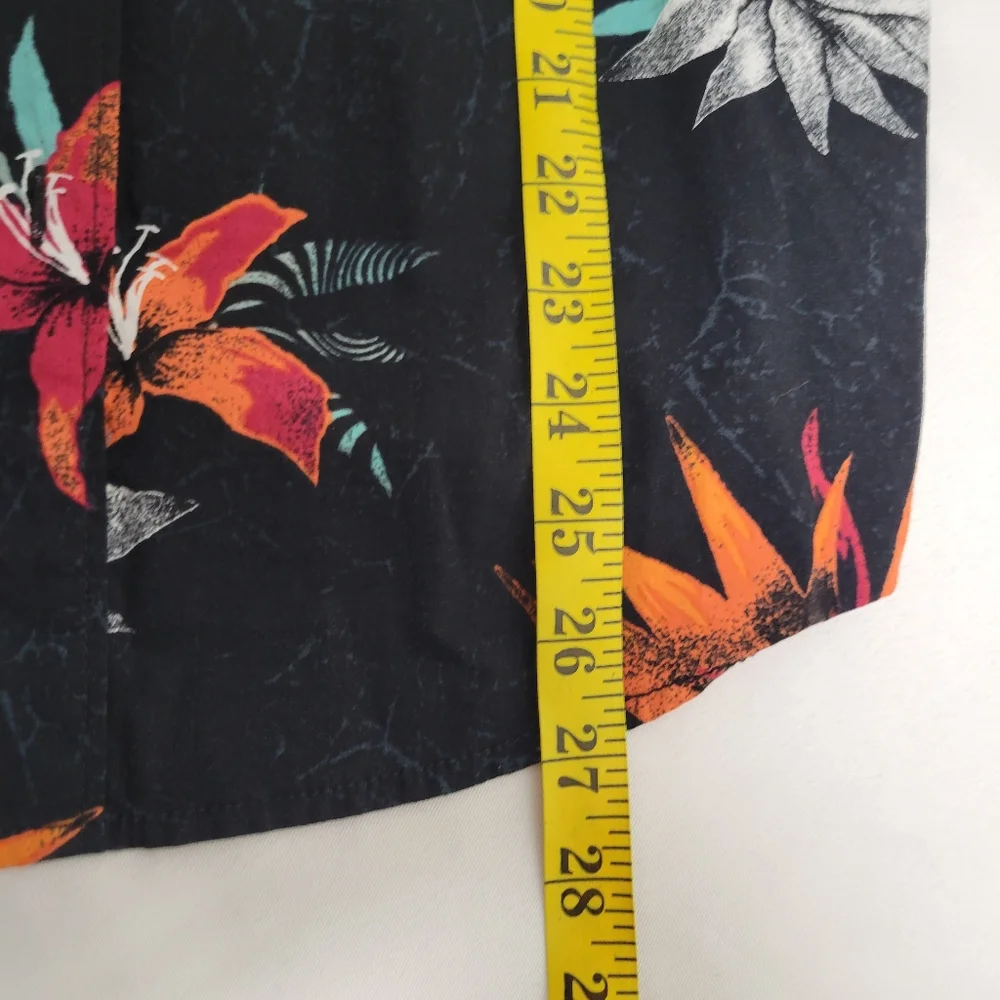 VOLCOM SHIRT FLORAL MODERN FIT VERANO STONE BLACK, SIZE SMALL - Picture 10 of 11
